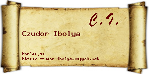 Czudor Ibolya névjegykártya