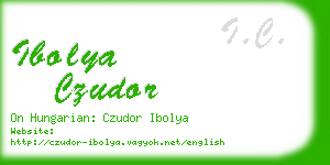 ibolya czudor business card